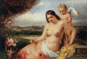 William Edward frost R.A. Venus and Cupid oil painting on canvas